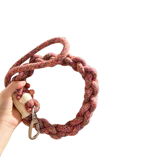 New: Handcrafted Rose Ember Dog Leash | Sustainable |Stylish