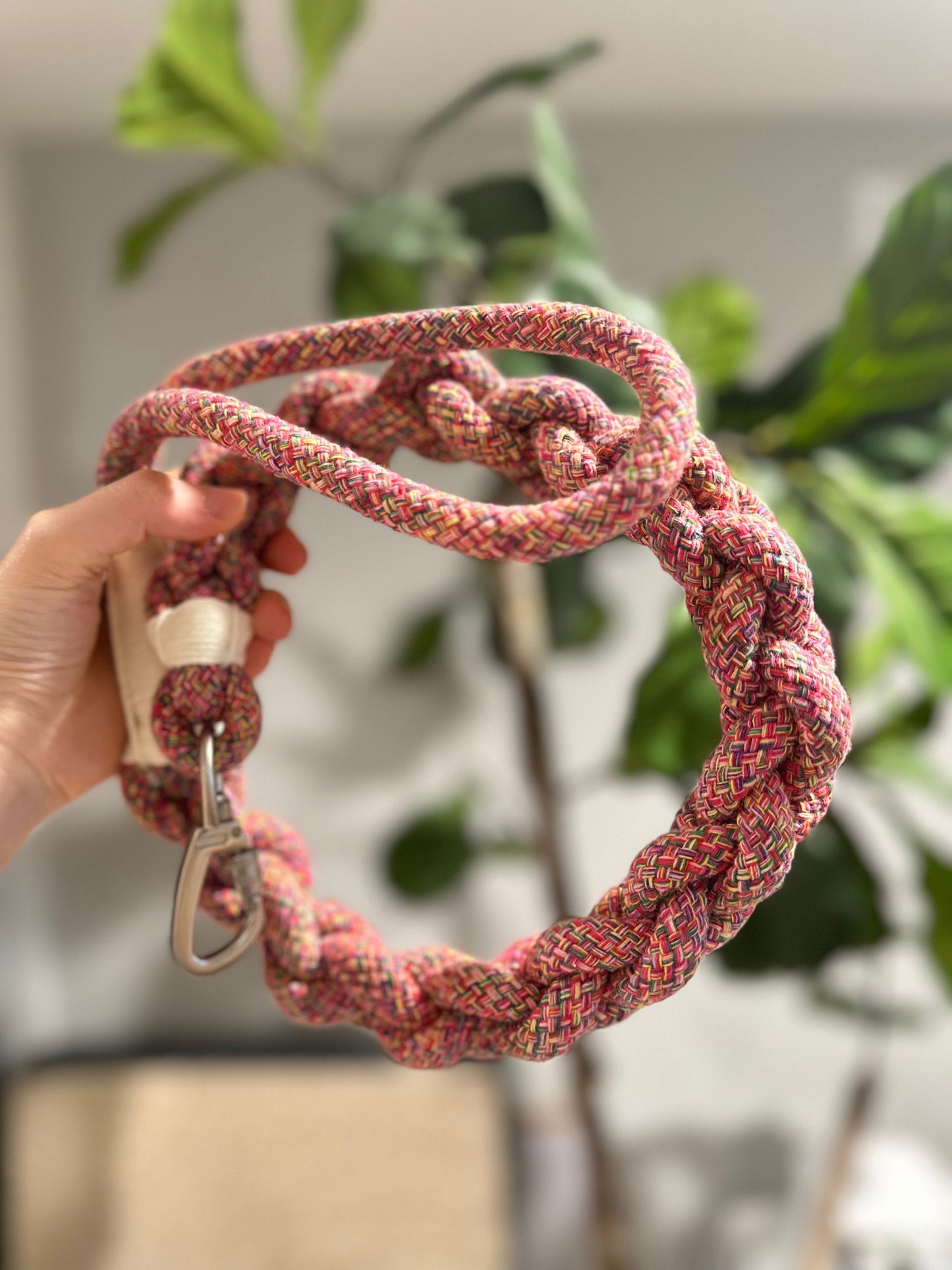 New: Handcrafted Rose Ember Dog Leash | Sustainable |Stylish