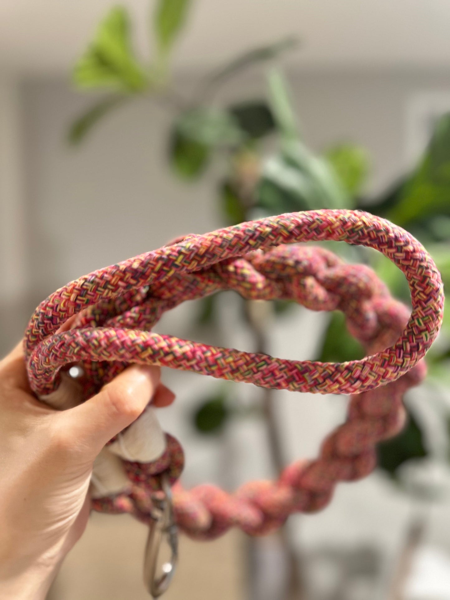 New: Handcrafted Rose Ember Dog Leash | Sustainable |Stylish