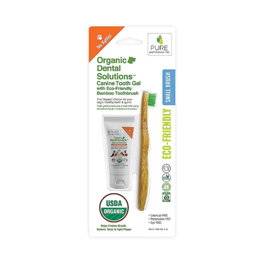 Organic Dog Dental Care Kit — Tooth Gel & Bamboo Toothbrush