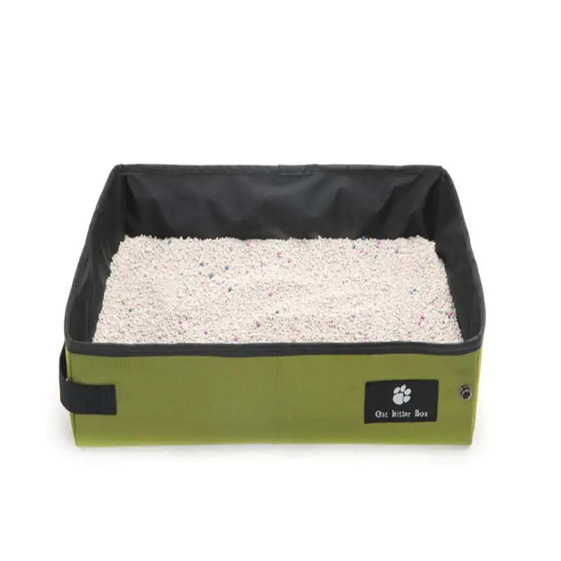 Portable Folding Cat Litter Box for Outdoor Travel