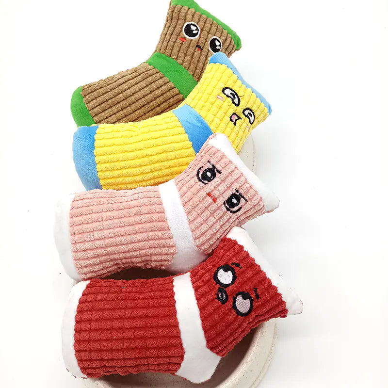Cartoon Plush Dog Toys for Boredom Relief