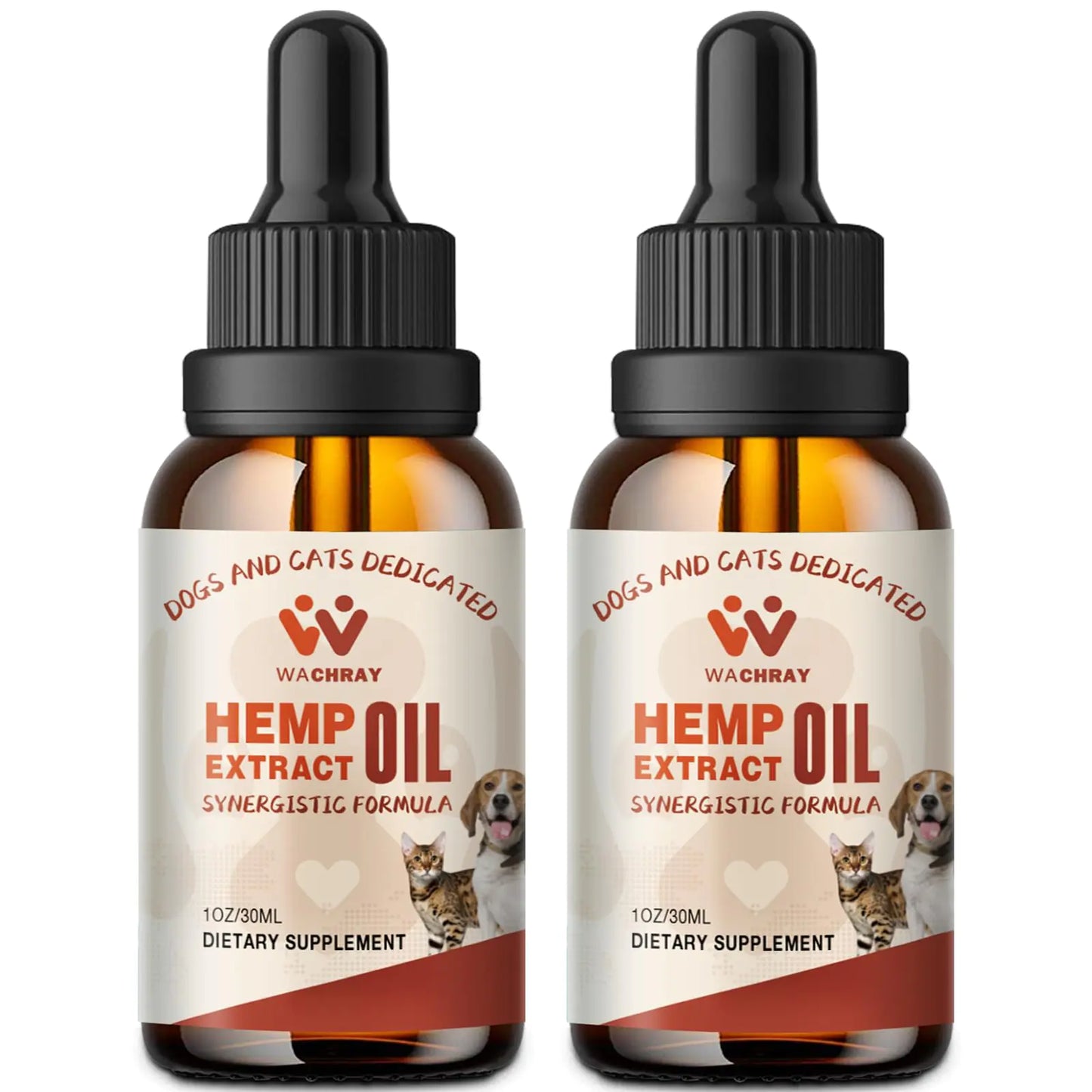 3‑Pack Hemp Oil Drops for Dogs & Cats — Calm, Joint & Wellness Support