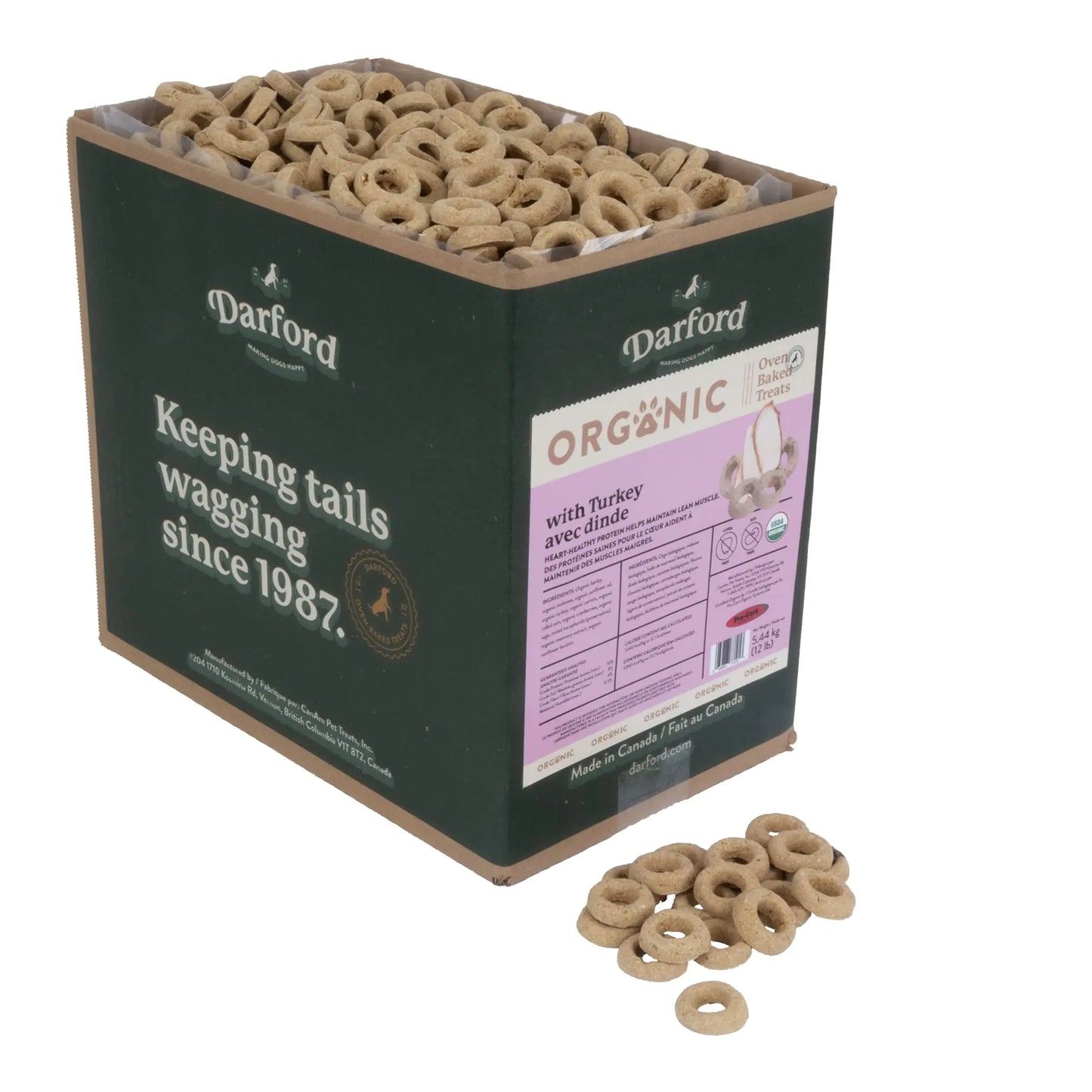 Darford Organic Premium Dog Treat - Turkey - 12 lb